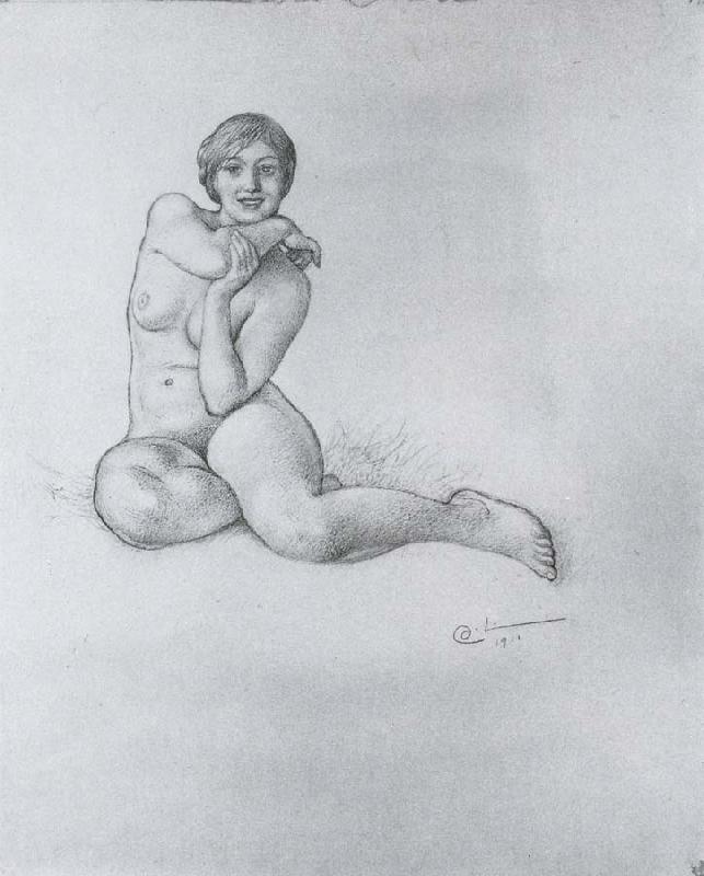 Carl Larsson Crouching Girl France oil painting art